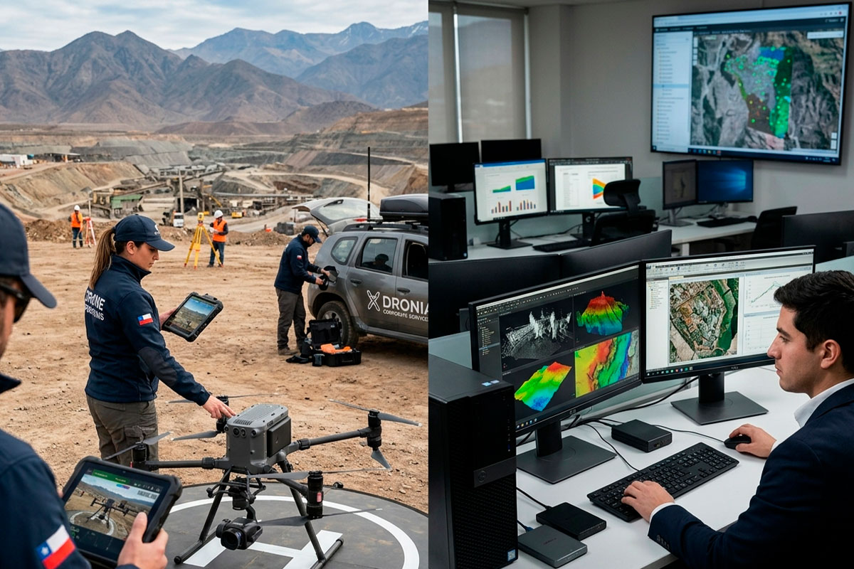 Flujo de trabajo drones para empresas