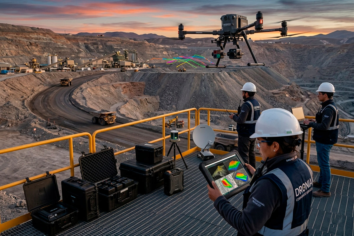Servicios profesionales de drones para minería de alta exigencia