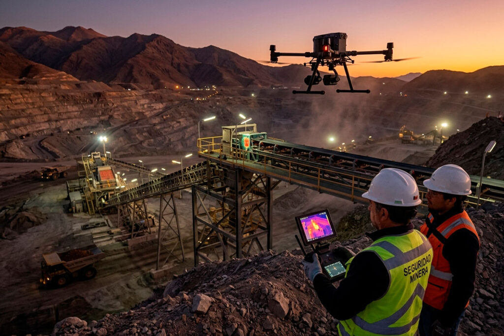 Drones térmicos para seguridad industrial y minería en Chile Drones térmicos para seguridad industrial y minería en Chile