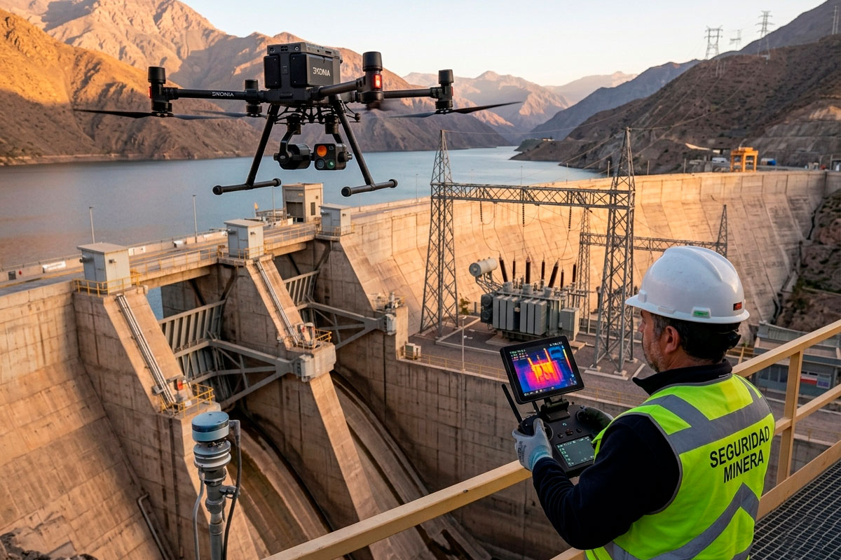 Inspección térmica drones en infraestructura crítica