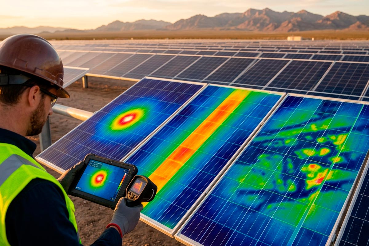 Tipos de hotspots en paneles solares y fallas de origen