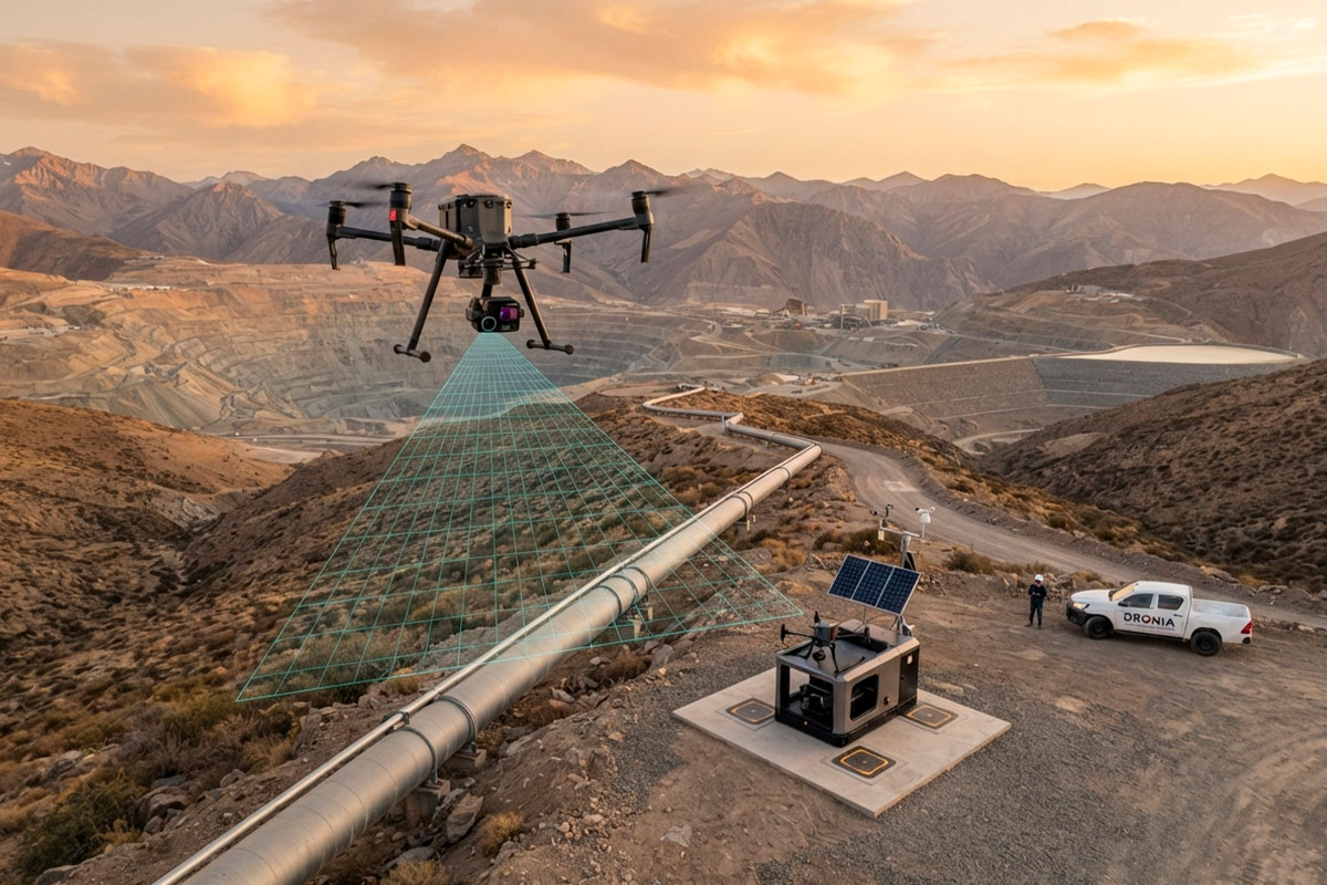 drones autónomos para minería