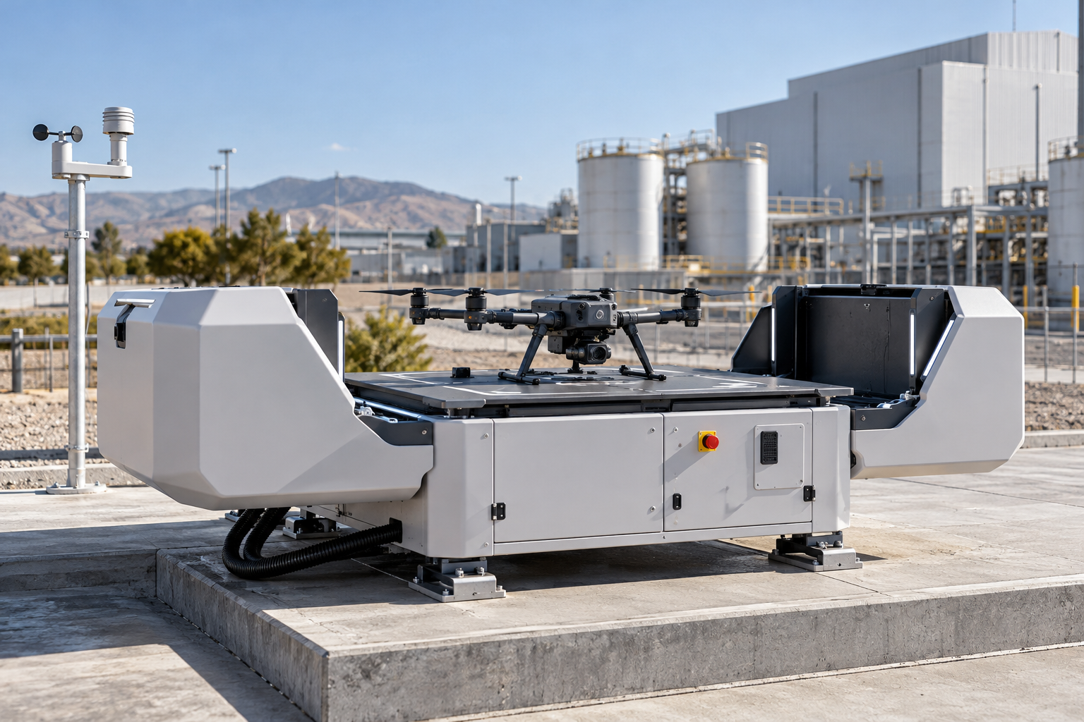Estación DJI Dock 4 con Matrice 5TD para operaciones autónomas con drones